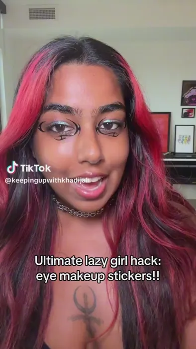 Creator video: eye makeup stickers hack