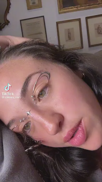 Creator wearing Tripped eye stickers